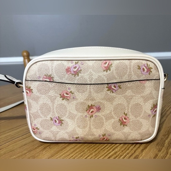 Coach Beige and Pink Floral Crossbody Bag & Wristlet Set - Picture 3 of 16